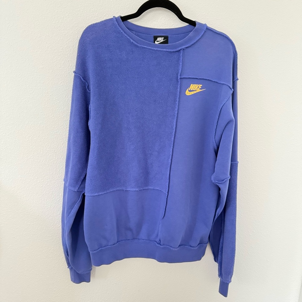Nike Women's Blue Patchwork Sweatshirt